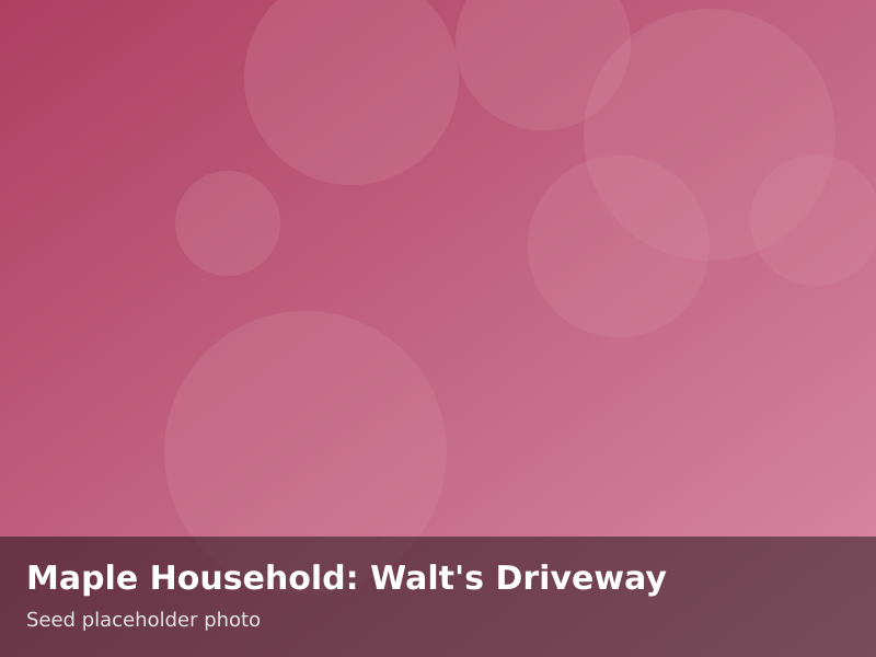 Overview of Maple Household: Walt's Driveway