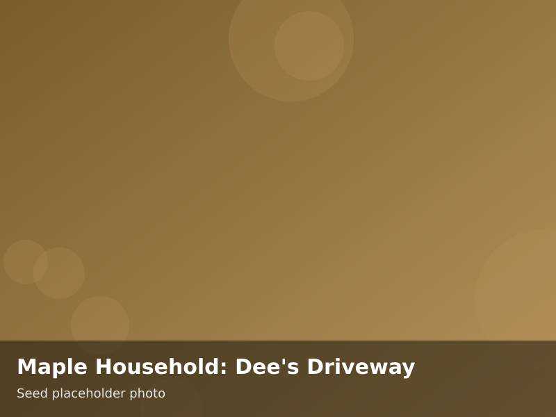Overview of Maple Household: Dee's Driveway