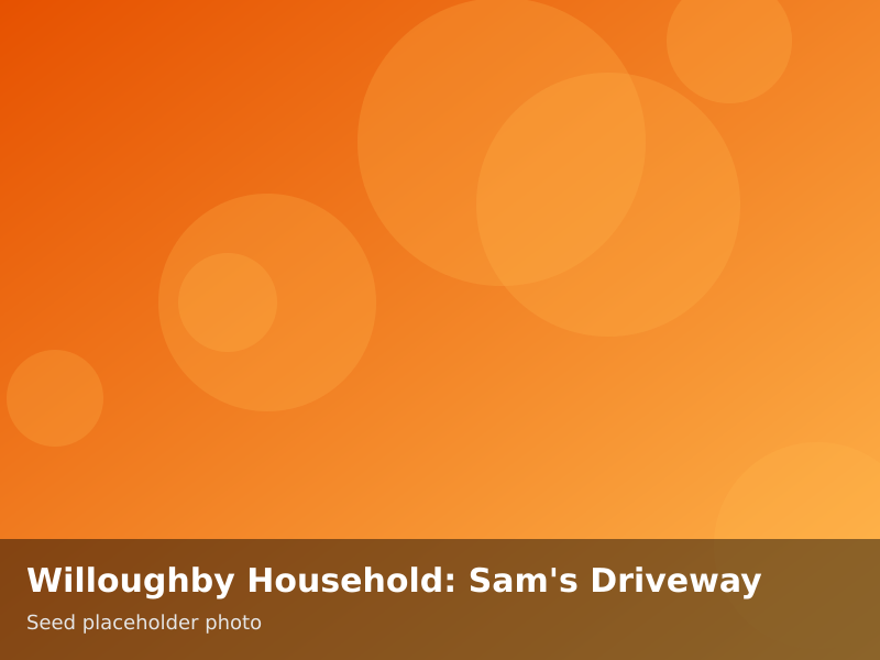 Overview of Willoughby Household: Sam's Driveway