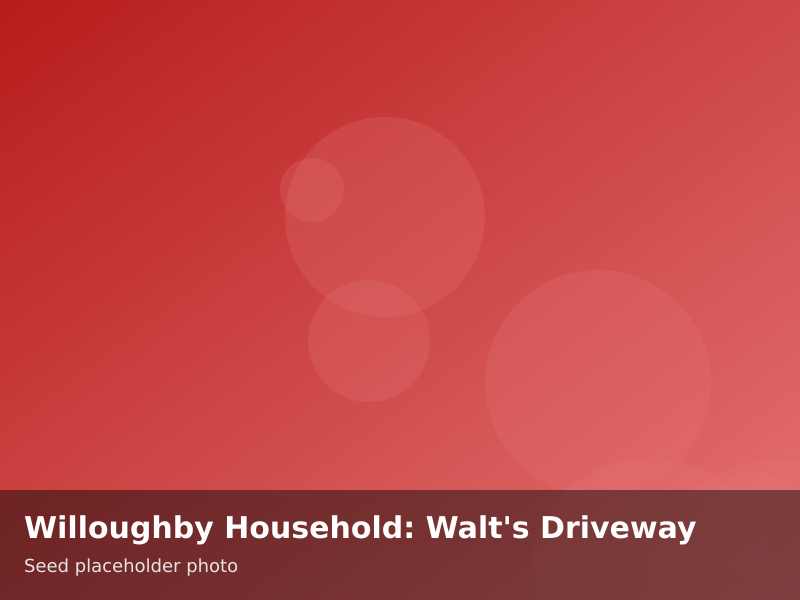 Overview of Willoughby Household: Walt's Driveway