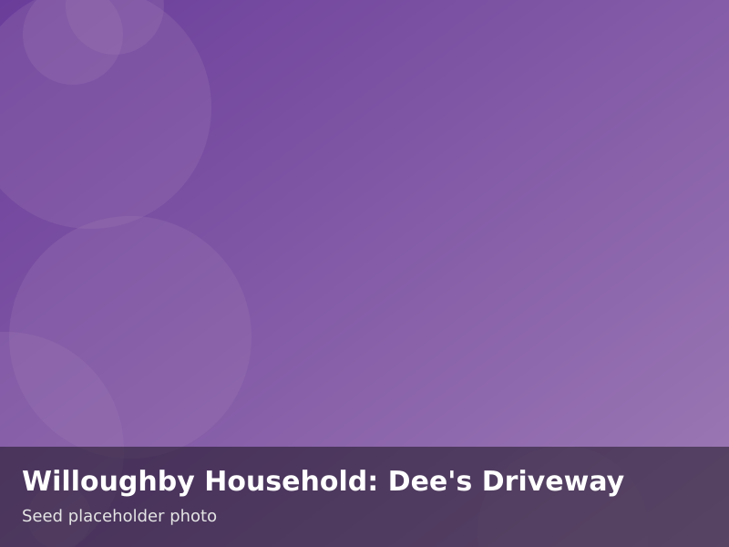 Overview of Willoughby Household: Dee's Driveway